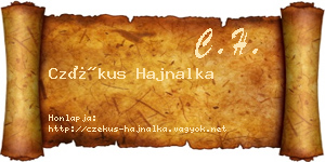 Czékus Hajnalka névjegykártya