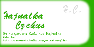 hajnalka czekus business card